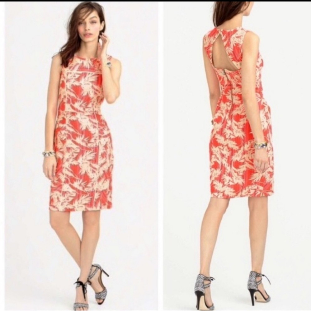 New Women's J.Crew Sun-faded Tropical Sheath Dress Size 4